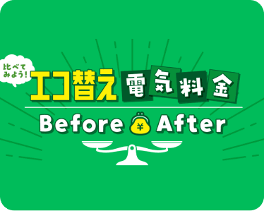 比べてみよう！エコ替え電気料金Before→After